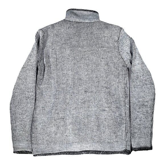 Barabas Coat Mens M Gray Pea Short Jacket Knitwear Metallic Button Logo Everyday - Picture 4 of 16